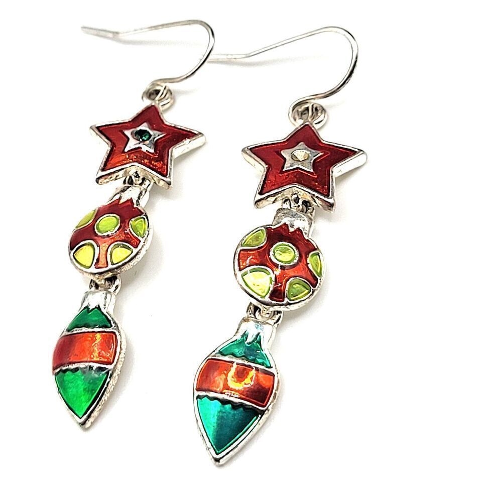 Hooville Style Christmas Earrings 2in Dangle Drop